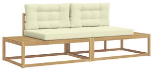 VidaXL Kültéri kanapé szett Fehér 230,5 x 83 x 73 cm Poliészter