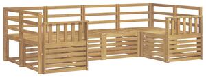 VidaXL Kültéri kanapé szett 6 pcs Fehér 245 x 128,5 x 73 cm