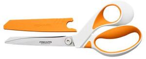 Olló, általános, 23 cm, FISKARS RazorEdge Softgrip, narancssárga-fehér (IF1070079)