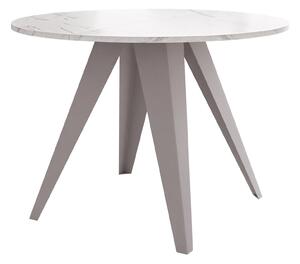 Asztal Oswego 174, 76cm, Fehér márvány, Kasmír