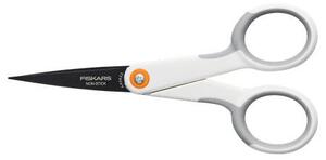 Olló, általános, tapadásmentes, 13 cm, FISKARS MicroTip Titanium, fehér (IF1070025)