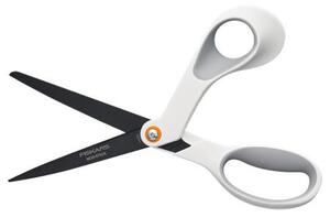 Olló, általános, tapadásmentes, 21 cm, FISKARS Titanium, fehér (IF1070026)
