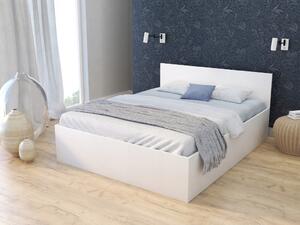 BUSTER egyszemélyes ágy ágyneműtartóval 120x200 - fehér