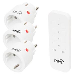 Dugalj szett, 3 aljzat, távirányítóval, 2300 W, HOME, fehér (LUSE010)