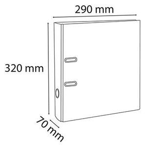 Iratrendező, 70 mm, A4, PVC, EXACOMPTA, fehér (EX53748E)