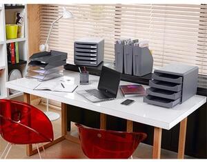 Irattálca, műanyag, A4+, EXACOMPTA Office, áttetsző szürke (EX12327D)