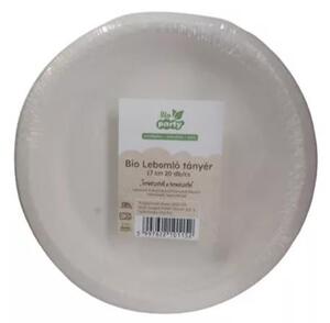 Tányér, PLA, lebomló, 17 cm, 50 db, Party (KHMU282)