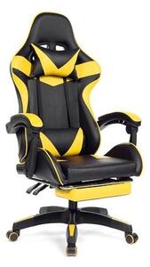 RACING PRO X Gamer szék lábtartóval, Fekete-Sárga