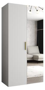 Ruhásszekrény 100 cm Borry 2 (fehér + arany)