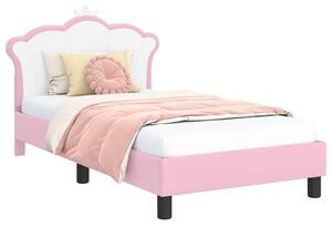 VidaXL Gyerekágy kerettel Rózsaszín 80 x 160 cm PU