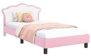 VidaXL Gyerekágy kerettel Rózsaszín 80 x 200 cm PU