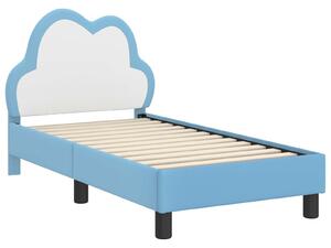 VidaXL Gyerekágy keret fejtámlával Kék 70 x 140 cm PU