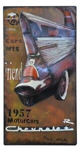 King Home Classic Chevrolet 1957 3D Fém Falikép Antik Rozsdás