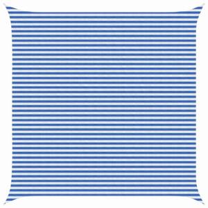 VidaXL Napernyő Vászon Kék és Fehér 5 x 5 m HDPE