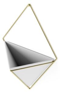 Umbra Trigg L Geometrikus Fali Virágtartó Fehér-Arany
