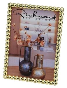 Richmond Interiors Elegance Üveg Képkeret Arany Fonott Díszítéssel 19x14 cm