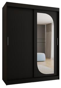 Ruhásszekrény 150 cm Lulu (fekete). Akció -24%