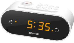 Sencor SRC 3100 W Rádiós ébresztőóra kivetítő funkcióval, fehér