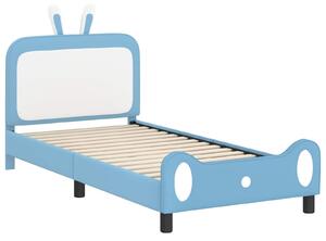 VidaXL Gyerekágy kerettel Kék 80 x 200 cm PU