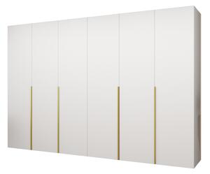 Ruhásszekrény 300 cm Alice 1 (fehér + arany)