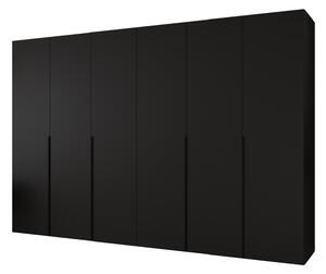 Ruhásszekrény 300 cm Alice 1 (fekete + fekete)