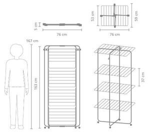 Fehér ruhaszárító 30 m HangOn Tower – Brabantia