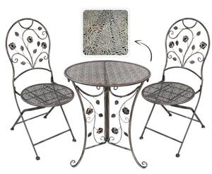 GardenLine 2 személyes vintage Balkon szett - szürke