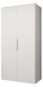 Ruhásszekrény 100 cm Mirabella 1 (fehér + kasmír)