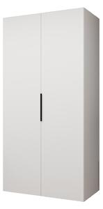 Ruhásszekrény 100 cm Mirabella 1 (fehér + fekete)