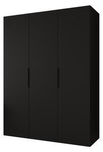 Ruhásszekrény 150 cm Mirabella 1 (fekete + fekete)