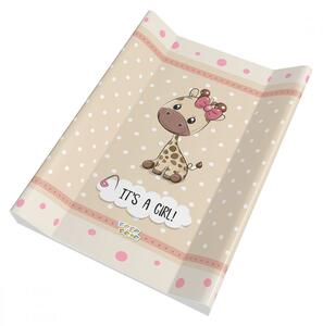 Babastar merev pelenkázó lap 50*70 cm - It&#039;s a girl ! zsiráf bézs