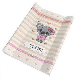 Babastar merev pelenkázó lap 50*70 cm - It&#039;s a girl ! koala bézs