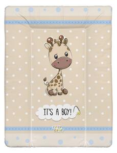Babastar puha pelenkázó lap 50*70 cm - It&#039;s a boy ! zsiráf bézs