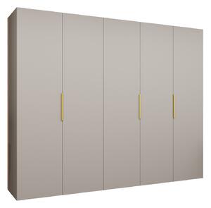 Ruhásszekrény 250 cm Mirabella 1 (kasmír + arany)