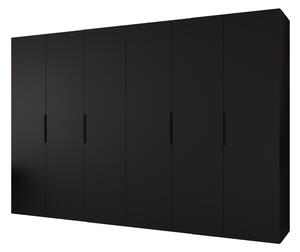 Ruhásszekrény 300 cm Mirabella 1 (fekete + fekete)
