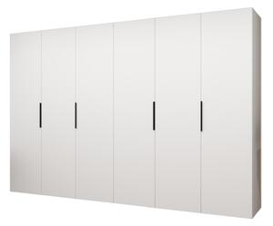 Ruhásszekrény 300 cm Mirabella 1 (fehér + fekete)