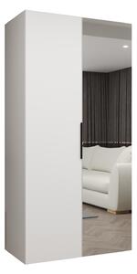 Ruhásszekrény 100 cm Mirabella 2 (fehér + fekete)