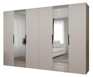 Ruhásszekrény 300 cm Mirabella 2 (kasmír + fekete)