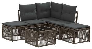 VidaXL Kerti Kanapé Szett 6 pcs Szürke polirattan