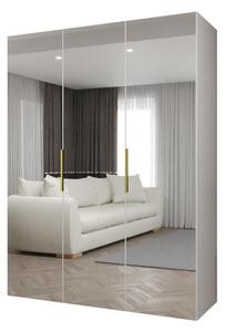 Ruhásszekrény 150 cm Mirabella 3 (fehér + arany)