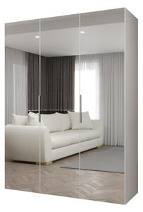 Ruhásszekrény 150 cm Mirabella 3 (fehér + kasmír)