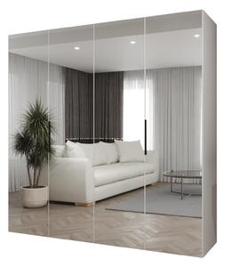 Ruhásszekrény 200 cm Mirabella 3 (fehér + fekete)