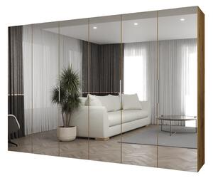 Ruhásszekrény 300 cm Mirabella 3 (artisan tölgy + kasmír)