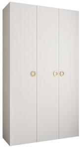 Ruhásszekrény 150 cm Carmela 40-1 (fehér + arany)