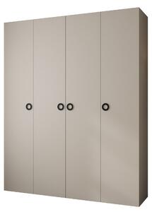 Ruhásszekrény 200 cm Carmela 40-1 (kasmír + fekete)
