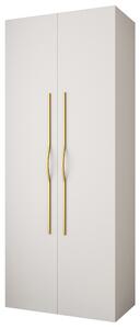 Ruhásszekrény 100 cm Carmela 40-2 (fehér + arany)