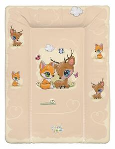 Babastar puha pelenkázó lap 50*70 cm - Beige őzike & róka