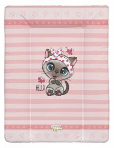 Babastar puha pelenkázó lap 50*70 cm - Rózsaszín cica pillangóval