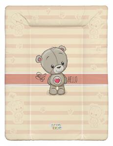 Babastar puha pelenkázó lap 50*70 cm - Beige szivecskés maci