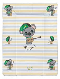 Babastar puha pelenkázó lap 50*70 cm - Szürke koala gitárral